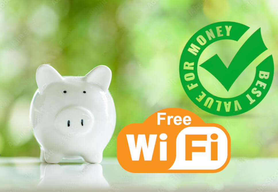 Best value for money - Free WiFi